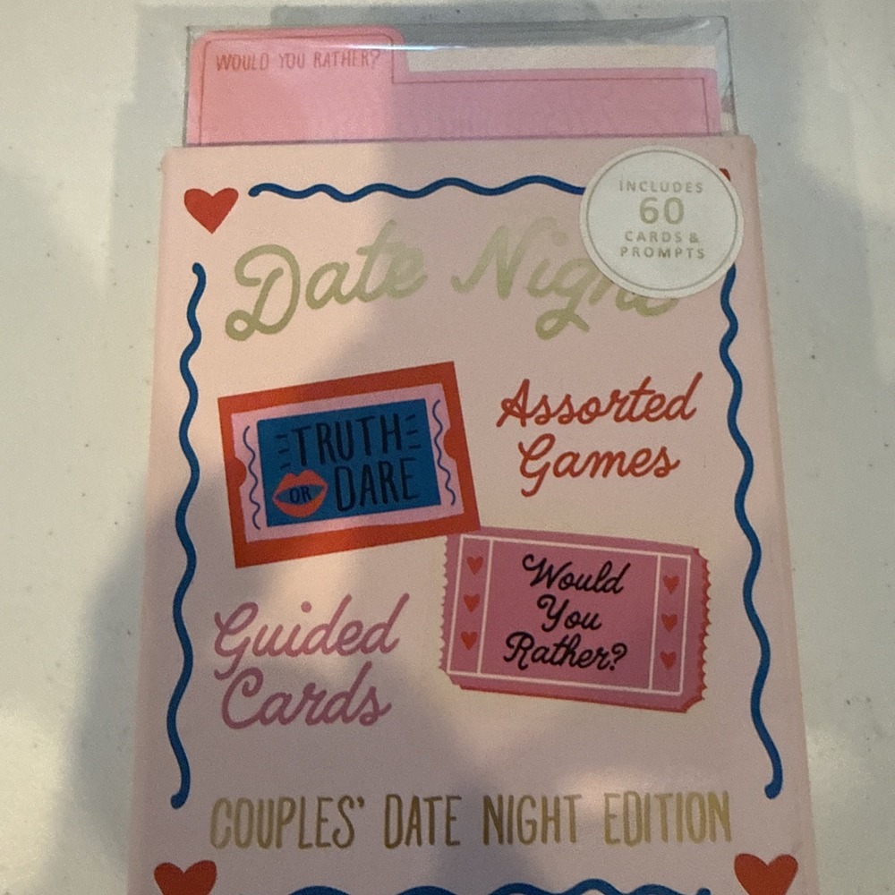 Date‎ Night Card Game New 60 Card Prompts Eccolo Couples Date Night Edition